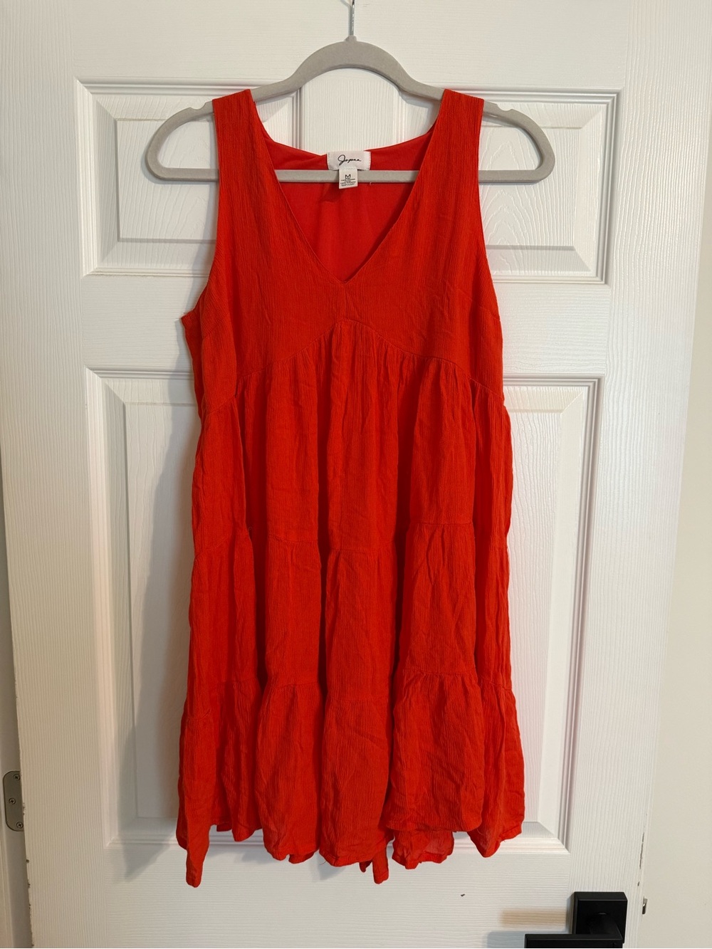Japna Bright Orange V-Neck Dress